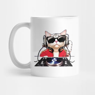 Cat with headphones Mug